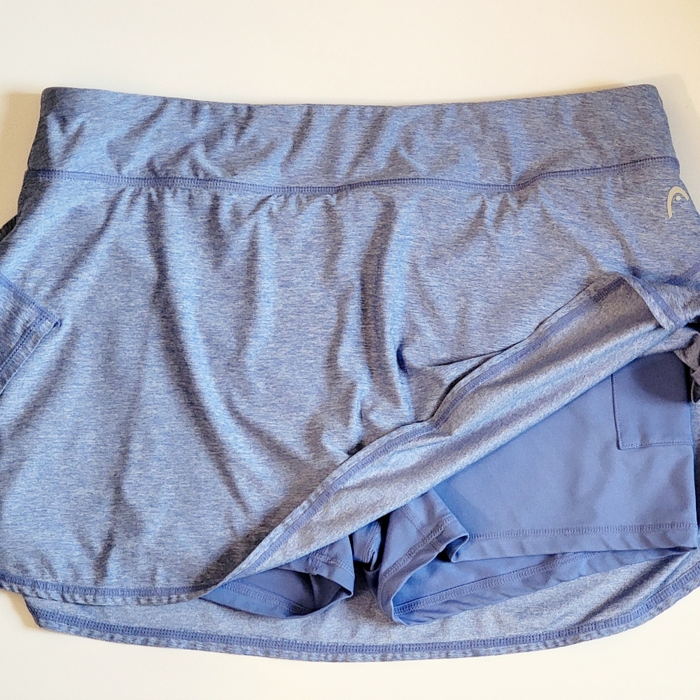 Blue Heather Head Tennis Skirt